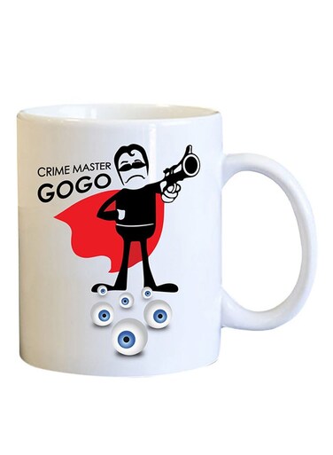 Your Wall Crime Master Gogo Printed Coffee Mug White/Black/Red