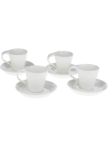 Symphony Cappuccino Set 8 Pce 240ml ES3832,White