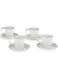 Symphony Cappuccino Set 8 Pce 240ml ES3832,White