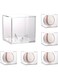 Tebery Baseball Display Case, 6 Pack Acrylic Cube, UV Protected, Fits Official Size Ball, Transparent, Acrylic, Square, Tabletop Mount