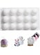 Goodern Christmas Truffle Ball Silicone Mold,Xmas Baking Candy Chocolate 3D Silicone Baking Mold for Cake Decoration Non-Stick Easy Release Christmas Dessert DIY Mini Ball Shape Mold 15 Cavities