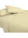 Casa 3 Pieces 1cm Stripe Bed Sheets King (180x200+30 cm) - Soft Satin Sheet Set with Pillowcases - Deep Pocket, Hotel Collection, Luxury Bedding Set include 1 fitted Sheet, 2 Pillowcases -Camel