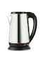 Stainless Steel Turkish Tea Kettle Set, 1L teapot + 2.3L electric base, ideal for rich, warm brews.