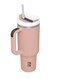 Stainless Steel Vacuum Insulated Tumblers, 1.2L / 40oz - Double Walled Vacuum Flask, Insulated Tumbler with Straw, Travel Mug Cup for Water, Tea, Coffee and More (PEACH)