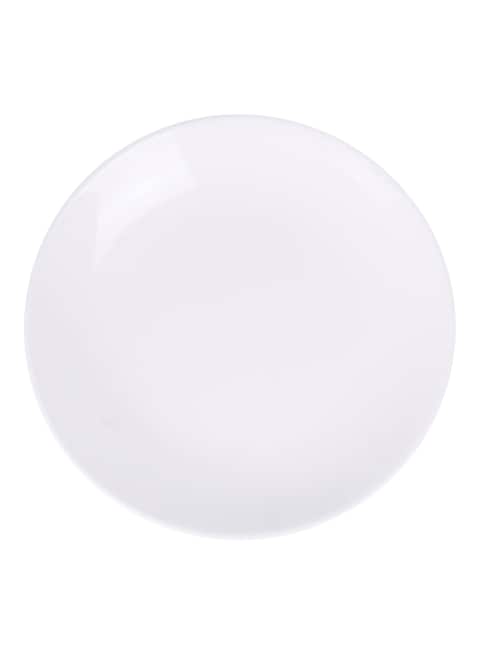 Shallow 12-Piece Porcelain Dinnerware Set &ndash; Elegant Ceramic Crockery for 4   Includes 26.8 cm Dinner Plates, 20 cm Side Plates, and 15 cm Bowls, White