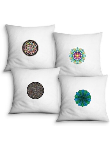 BonaBasics, 4 Pieces Decorative Pillow Cover,standard cushion,printed  45x45 cm  100% Polyester, designed and manufactured in Turkey
