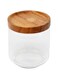 Glass Canister with Stackable Wooden Lid (Small) 500ML