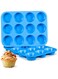 U-HOOME 2Pcs Silicone Muffin Pan Non Stick Silicone Muffin Tins Baking Molds, 12 Cups Silicone Mold Cupcake Baking Pan