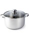 Wilson Amara Stainless Steel Casserole Pot with Twin Handles 28x16.5cm, Vented Glass Lid, Induction Ready, Oven Safe - 5-layer base