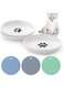 Dorakitten Ceramic Cat Food Plates: Cat Wet Food Bowls Cat Feeding Wide Bowls to Stress Relief of Whisker Fatigue Cat Dishes, Shallow Bowls for Kittens and Small Animals with Non-Slip Mat3