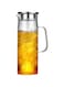 (1 pcs Transparent)1.5L Glass Pitcher with Lid, Hot/Cold Water Jug, Juice and Iced Tea Beverage Carafe