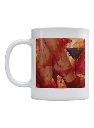 Legs Printed Mug White/Red/Yellow