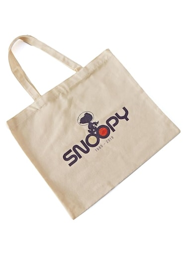 HomeBox Snoopy Peanut Cotton Canvas Shopping Bag - 34x39 cm