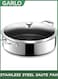 Tri-Ply Stainless Steel Saute Pan,Hybrid Nonstick Saut&Atilde;&copy; Pan and Lid, Chicken Fryer,6.6L Dishwasher and Oven-Safe, Compatible with All Cooktops