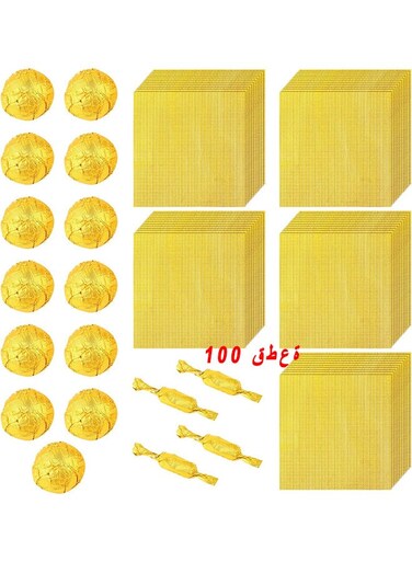 Foil Candy Wrappers, 100 Pieces 3x3 inches Golden Aluminium Foil Candy Wrappers Square Chocolate Molds Sugar Tin Foil Wrappers For DIY Candy Chocolate Packaging By Party Wedding Birthday