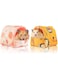 KASTWAVE Hamster Beds, 2 Pack Small Animal Hideaway Cage Accessories, Mini Hamster Cotton Nest, for Hamster/Hedgehog/Squirrel/Lizard and Other Small Animal (Orange)