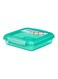 Sistema Sandwich Box 450ML Green : Sandwich Storage - Leak-proof - Portable - Lunch Container - BPA-free Green 15.5 x 15 x 4.3cm