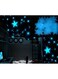 100pcs Luminous blue star Wall stickers for livingroom glow in the dark festival home decoration