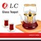1500ml Glass Teapot with Golden Lid &amp; Handle, Heat Resistant Tea Kettle for Serving Tea