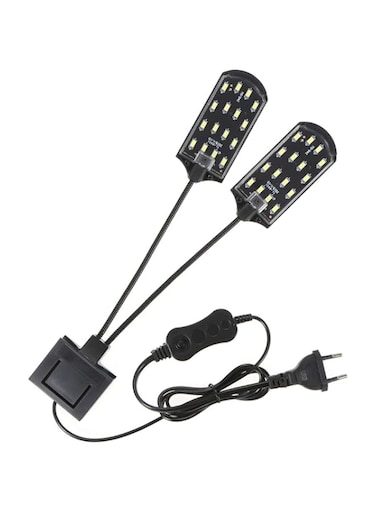 Eacam AC220V 10W 32LED Dual-end Flexible Aquarium Light Fish Jar Lamp Bendable Illumination Angle White