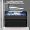 MobiStore Hybrid Slim Case for iPad Pro 11-inch M4 (2024) (Model Number: A2836/A2837/A3006) - [Built-in Pencil Holder] Shockproof Protective Cover with Clear Transparent Back Shell, Black
