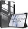 MobiStore Hybrid Slim Case for iPad Pro 11-inch M4 (2024) (Model Number: A2836/A2837/A3006) - [Built-in Pencil Holder] Shockproof Protective Cover with Clear Transparent Back Shell, Black