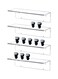 15.8 Inch Acrylic Invisible Floating Bookshelf for Kids Room, Funko Pop/Mini Figures/Lego Toy Storage Rack, Bathroom Makeup Shelf Organizer, Key Hangers for Wall Decor Entryway with Hooks