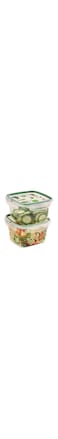 Snips Snipslock Square Containers Set, 2-Piece, 1 Liter Each &ndash; Food Storage Containers