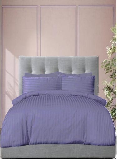 6 Pieces Queen Size Duvet Cover Set - Includes 1 Duvet Cover (220x240cm), 1 Fitted Sheet (150x200+30cm), 4 Pillow Cases (53x75cm)
