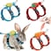 SANZEZ COOLive 3 Pieces Adjustable Rabbit Harness and Leash Bunny Harness Vest Ferret Leash with Decorations for Rabbit Kitten Puppy Pig and Small Pet Animals (Medium)