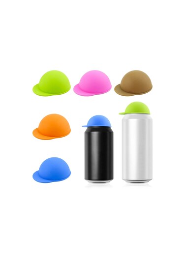 Reusable Silicone Soda Can Lids, 10 Pack Can Covers and Stoppers for Standard Beverage, Beer, and Juice Cans - Perfect Can Protectors and Markers for Freshness!