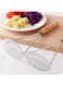 Ergonomic Double Plate Potato Masher Strong Metal Construction with Wooden Grip Ideal for Potatoes Vegetables Avocado Smooth Results Effortless Mashing Kitchen Essential Durable Reliable Tool