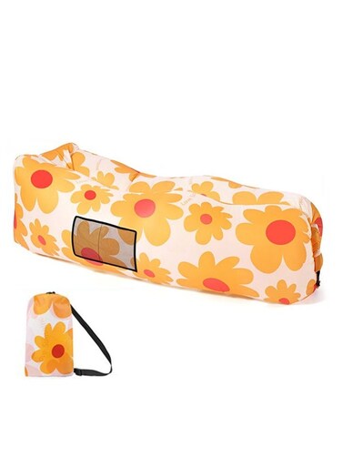 Inflatable Sofa Air Lounger for Camping &amp; Beach, No Air Pump Required, Portable Lightweight Inflatable Chair with Carry Bag, 150kg Load Capacity