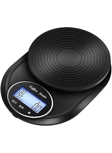 IBAMA Digital Kitchen Scale Multifunction Food Scale with Timer, Removable Silicone Pad Measures Weight in Grams and Ounces for Coffee Cooking, Backlight LCD Display (0.1g / Max 1kg)