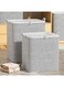 Storage Bins, 2 Pcs Foldable Nonwoven Storage Bags with Zipper and Handles for Clothing Blanket Bedding, Large Capacity Washable Clothes Storage Box for Closet Wardrobe (Grey, 150L)