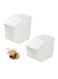 Rice Storage Containers 2pcs Set (10kg &amp; 15kg) - Food Storage Container with Lid, BPA Free Plastic Large Cereal Storage Box, Multifunctional Containers for Kitchen with Measuring Cup
