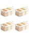4-Pack Clear PVC Wardrobe Organizers with Lids, Foldable Clothes Storage Box with Metal Frame, Stackable Closet Storage Bins for Sweaters, Jeans, Bras &amp; Toys