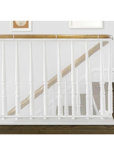 Gudui Banister Guard, Safe Rail, Deck Balcony &amp; Stairway Safety Net for Indoor and Outdoor 6.56ft L x 2.6ft H - Baby Proofing, Child Safety, Stair Railing Net; Pet; Toy; Protector
