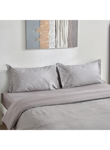 Box Opulent Luxe 3-Piece Khadi Print Cotton Jacquard Super King Duvet Cover Set - 220x240 cm
