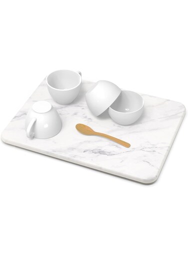 Absorbing Stone Dish Drying Mats for Kitchen Counter, Quick Dry Diatomaceous Earth Sink Tray Mat for Dish Bottles Cups, Bathrooms Multi-Room Use
