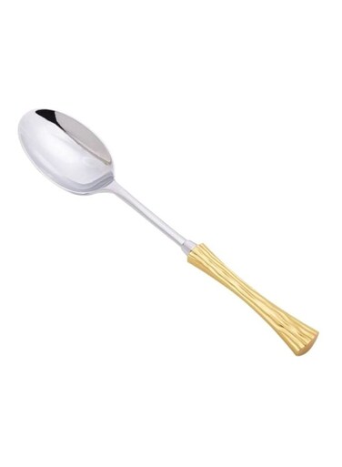 Onda Chrome Plated Salad Spoon Silver/Yellow 30cm