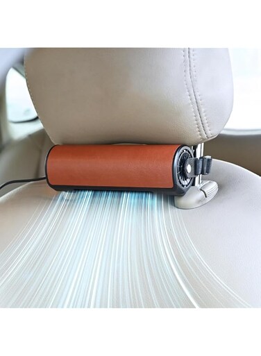Wisfunlly Car Fan, Portable Car Seat Fan for Front Rear Seat Passenger, USB Powered and 3 Speeds Strong Cooling Air Fan Adjustable Strap for SUV/RV/Vehicles/Office Seats