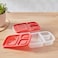 LocknLock EzLock 965ml Rectangular Food Storage Containers &ndash; Set of 2, Stackable &amp; Microwave-Safe