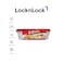 LocknLock EzLock 965ml Rectangular Food Storage Containers &ndash; Set of 2, Stackable &amp; Microwave-Safe