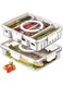 2pcs Refrigerator Organizer Box,Divided Food Storage Container Fruit Storage Bin w/ 4 Drain Basket/without Drain Besket,Stackable Vegetable Strainer Box,Freezer Snack Box for Candy,Fruits,Veggie,Fish