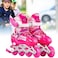 Pink Rollerblades Girls Teens Skating Shoes With Rainbow LED Wheels Inline Skates with Size 33 - 38 EU Adjustable Wings For Girls