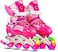Pink Rollerblades Girls Teens Skating Shoes With Rainbow LED Wheels Inline Skates with Size 33 - 38 EU Adjustable Wings For Girls