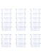 SWIUKPHE 24 Pack Clear Plastic Stackable Slime Storage Containers with Lids