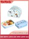 Lunch Box For Kids Adult,Bento Luch With Cutlery Set, Stainless Steel Interior And Insulation,Easy Meal Prep School Matching Bag,Microwaveable,Leakproof,Portable,Blue