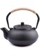 suyika TOWA Workshop Japanese Tetsubin Tea Kettle Cast Iron Teapot with Stainless Steel Infuser Black 22 oz